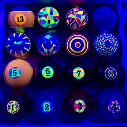 Blacklight Pool Ball Sets