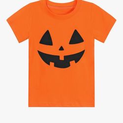 Brand: Rimyaw Halloween Shirt for Toddler Boy Girl Pumpkin Ghost Face Crewneck Short Sleeve Tshirt for Kid Halloween Clothes Top 2-7 Years Brand New. 
