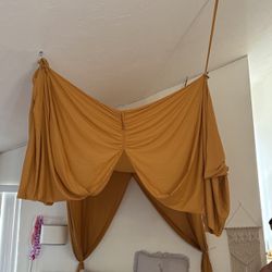 Large Orange Over Bed Canopy Decor