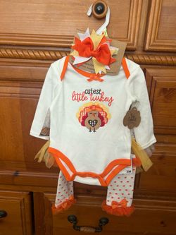New Baby Girls Thanksgiving/Fall Outfit