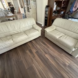 White Leather Couches