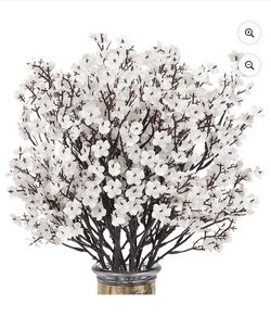 8pc Cream White Plum Blossom – Artificial Flowers – Home Living Room Decor