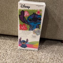 Disney's Lilo and Stitch Latch Hook Kit for Beginners, Finished 12'' x 12