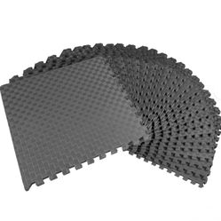 Fitness Interlocking EVA Foam Exercise Mat Tiles 1 inch NEW