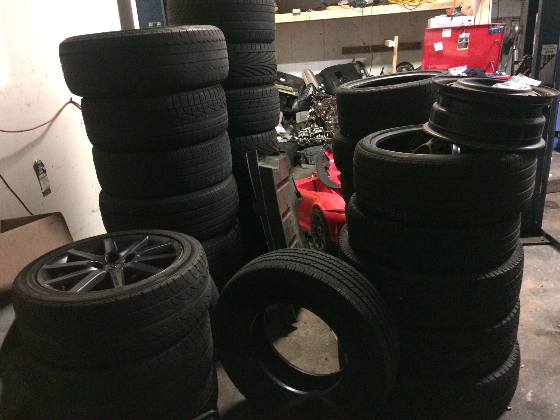 Used tires for sale, 2 trailer rim & tires