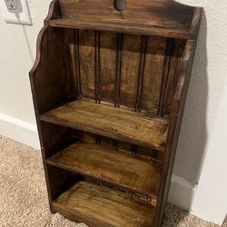 Shelf Rack Wooden Vintage Rustic 17x9” 