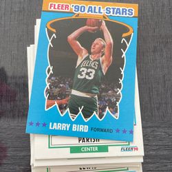 1990 Larry Bird Fleer All star BB Card