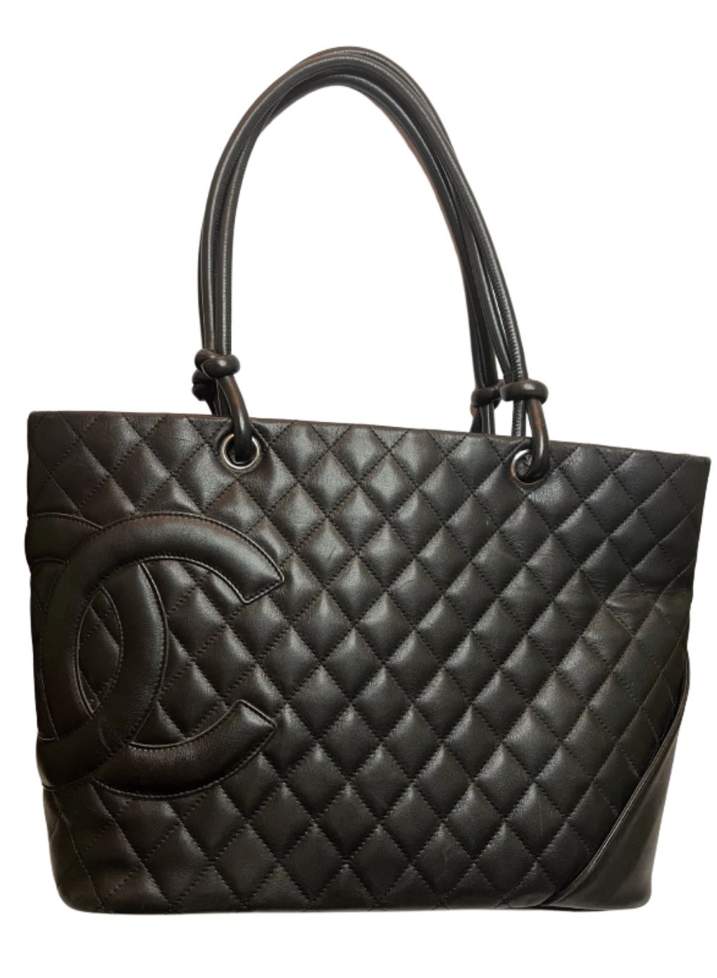 Chanel Cambon Tote Quilted Leather Large