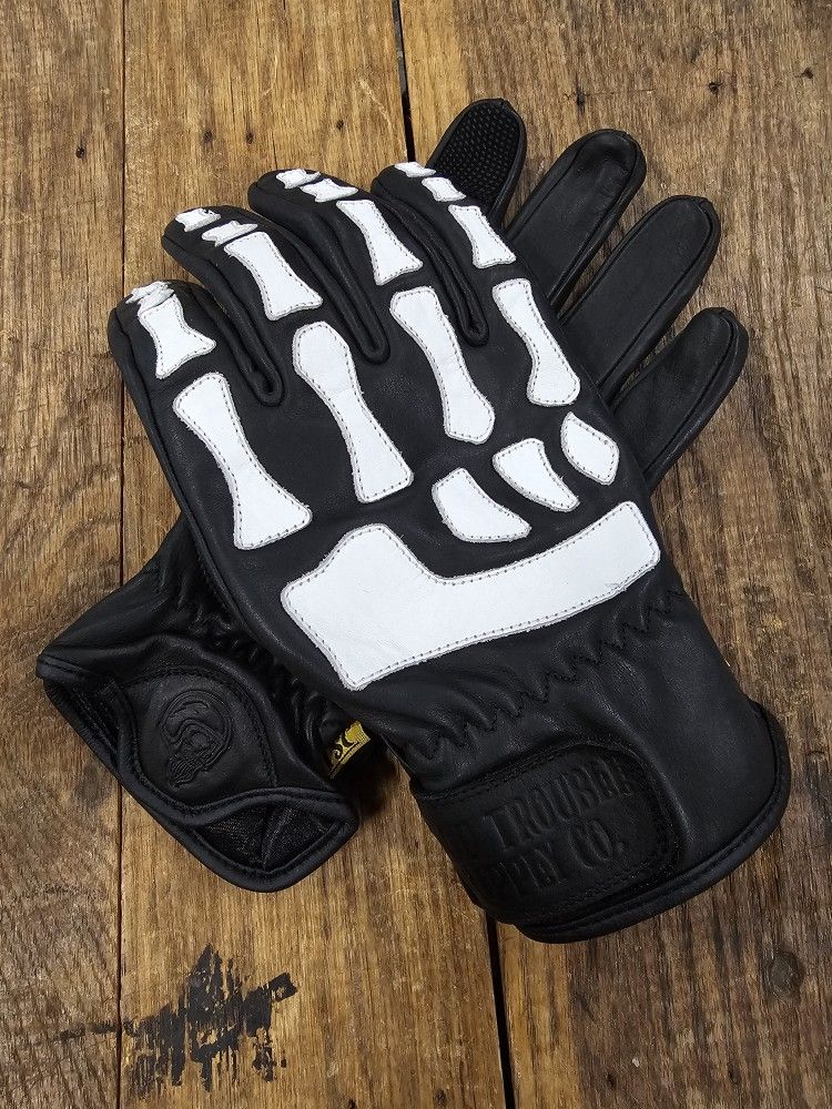 Brand new Good Trouble Supply Co leather Skeleton Gloves $75 FIRM FIRM FIRM