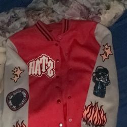 Button Up Graphic  Jacket 