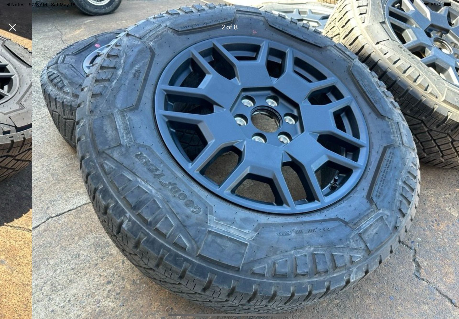 20" OEM 2024 Cybertruck Rims Goodyear A/T Tires LT285/65R20 BT Sensors