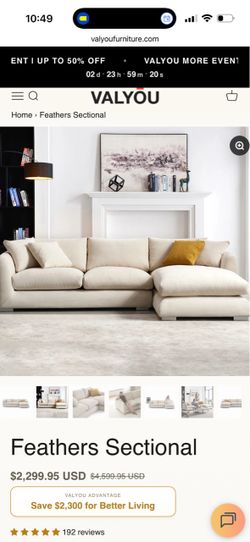 Mario Capasa (Valyou) Feathers Cloud Couch stain free edition