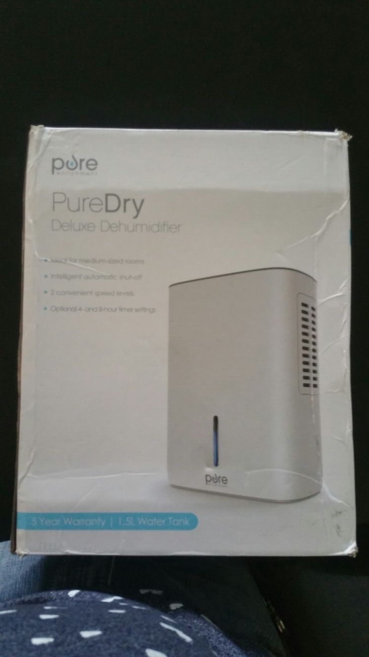 Pure dry deluxe dehumidifier new