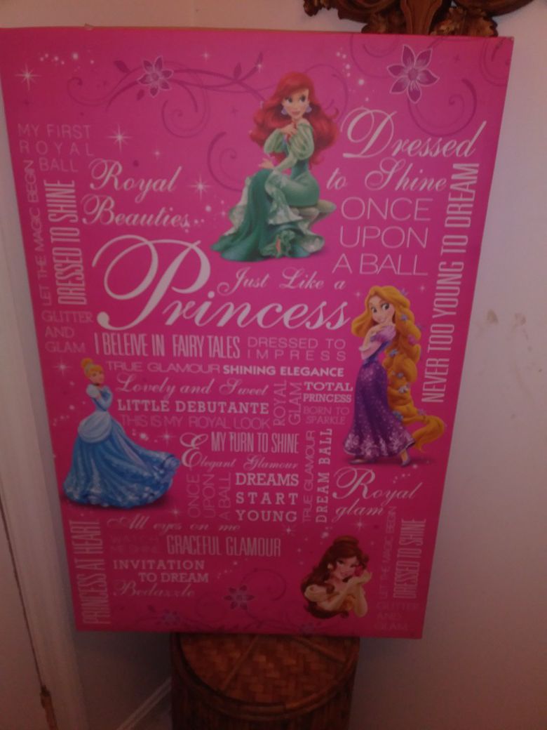 *** 2 Disney's Frozen. Large 24x36 Pics on Canvas in Hot pink***