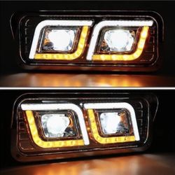 La Zona Auto Parts 86 to 19 Kenworth Freightliner Peterbilt Western Star Headlights Luces Micas faros Camion Chrome