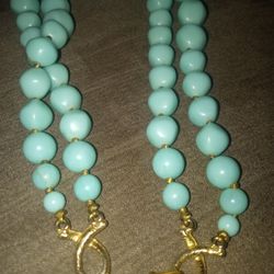 Vintage Turquoise Necklace Double Row