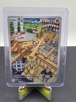 Pokemon Timburr 183/167 Twilight Masquerade Illustration Rare