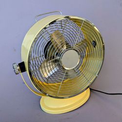 Electric Personal Fan- 12" Tall- All Metal- Two Speed in New Condition- by Intertek • Portable fans, electric fan, circular fan, box fan type, compact