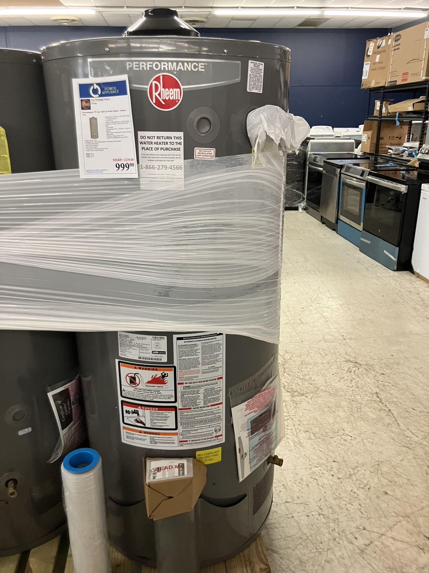 RHEEM 75 Gal Water Heater Natural Gas