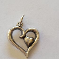 James Avery 925 Sterling Silver Joy Of My Heart Charm Pendant.