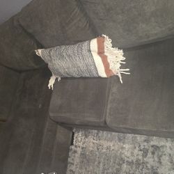 Smoke Gray 3 Seater L Shaped Couch