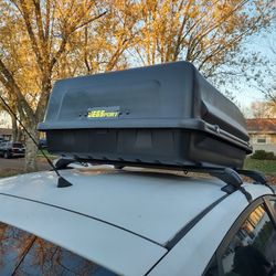 Jegs 18 Cubic Foot Cargo Box and Roof Rack for Small Sedan
