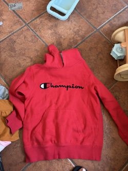 Red Boys Champion Hoodie 