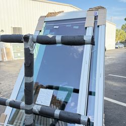 CWS Impact White 2 Panel Sliding Glass Doors With Screen 