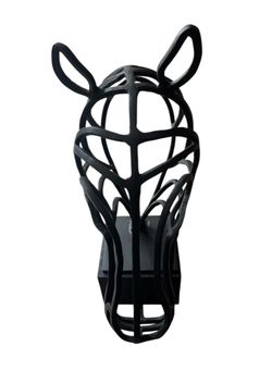 Pottery Barn Metal Horse Head Statue - Black Abstract Sculpture