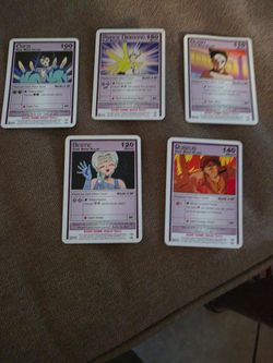 Sailor Moon Trading Card Game Villain Cards Lot of 5