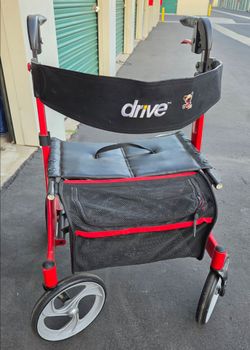 Drive Medical Nitro Euro Style Rollator Walker (Red) - Very Good Condition!