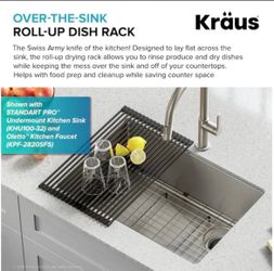 Kraus Over-the-Sink Roll-Up Dish Rack