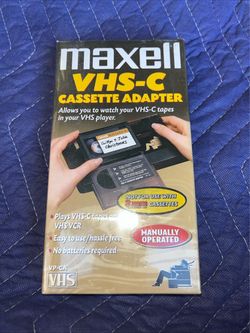 Maxell VHS Video Cassette Adapter for VHS-C Videotapes VP-CA Adapter For VCR NEW