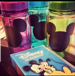 Mickey water bottle favors