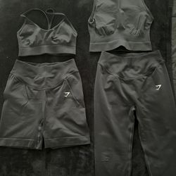 Gymshark Sweat Seamless Set (Black)