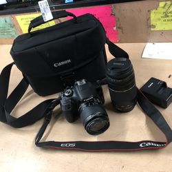 Camera, Electronics Canon EOS Rebel T6 With Bag W/Charger 18-55MM 75 -300 MM