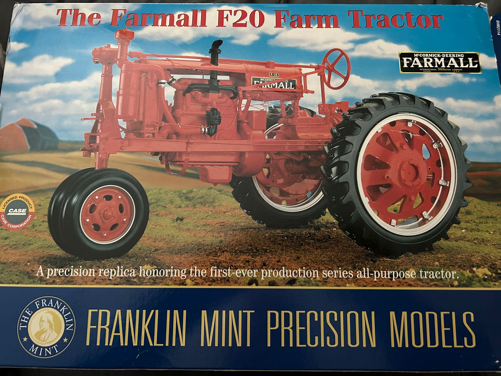 Franklin Mint Farmall F20 Farm Tractor 1:12 Precision Models 1937 Original Box