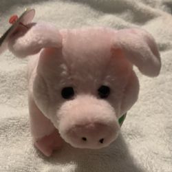 Original Retired 2008 TY Beanie Sniffs the Pig