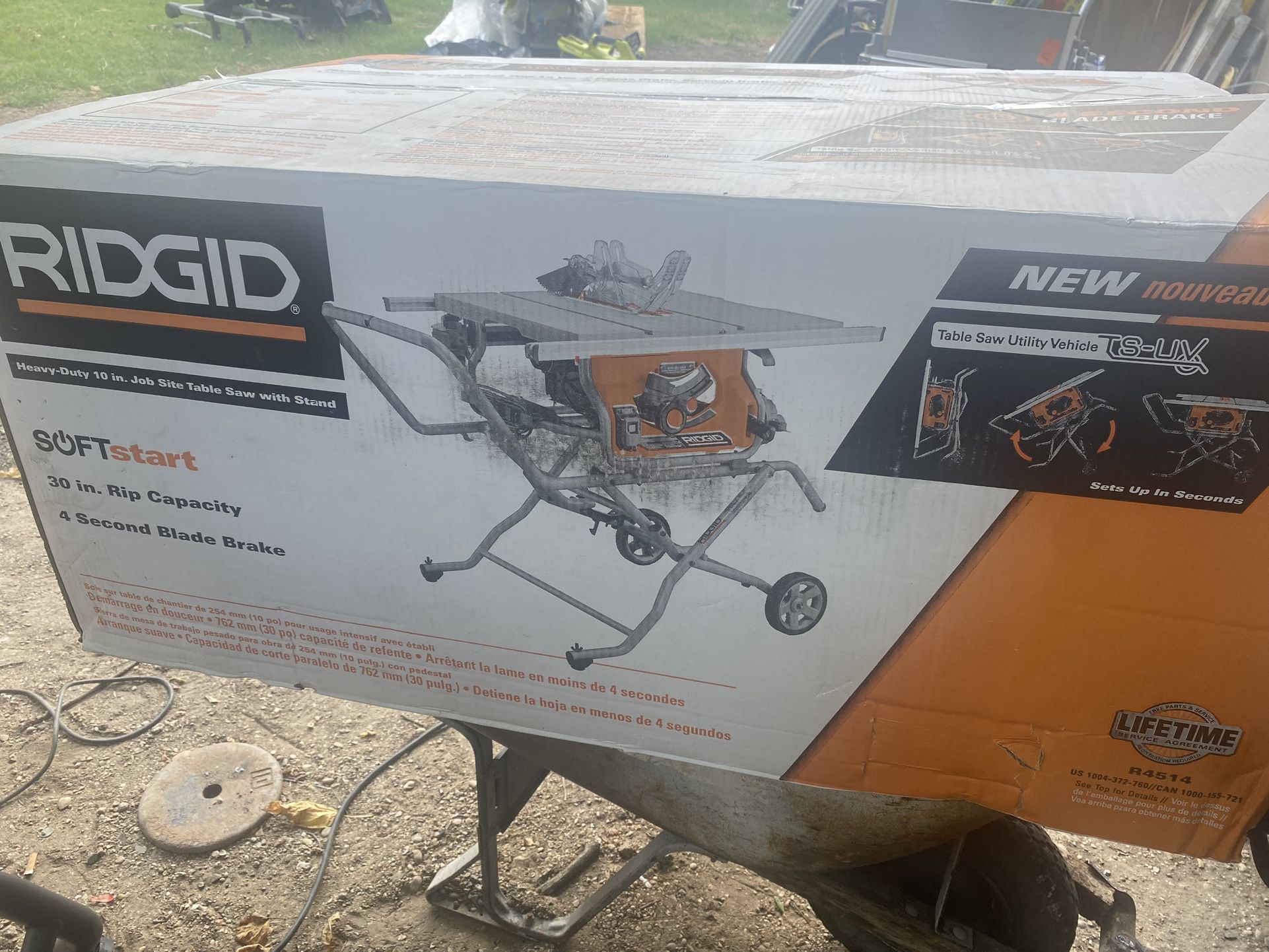 RIDGID 15 Amp 10 in. Portable Corded Pro Jobsite Table Saw with Stand