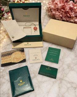 Rolex Watch Box Set w Warranty Card Oyster Booklets Papers Accessories