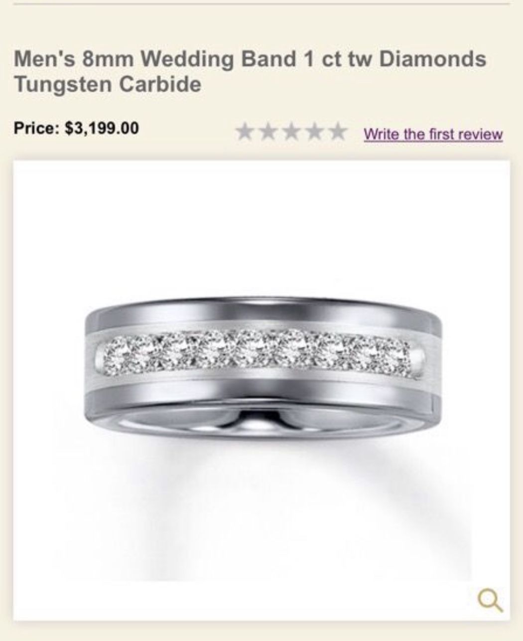 1 ct tw diamond tungsten wedding band
