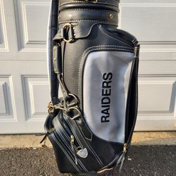 Vintage Belding Sports NFL LOS ANGELES  RAIDERS Black/Gray Golf Bag Made In USA

