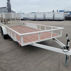 2024 Carson Trailer White Standard Utility 6.5 X 18 -2 