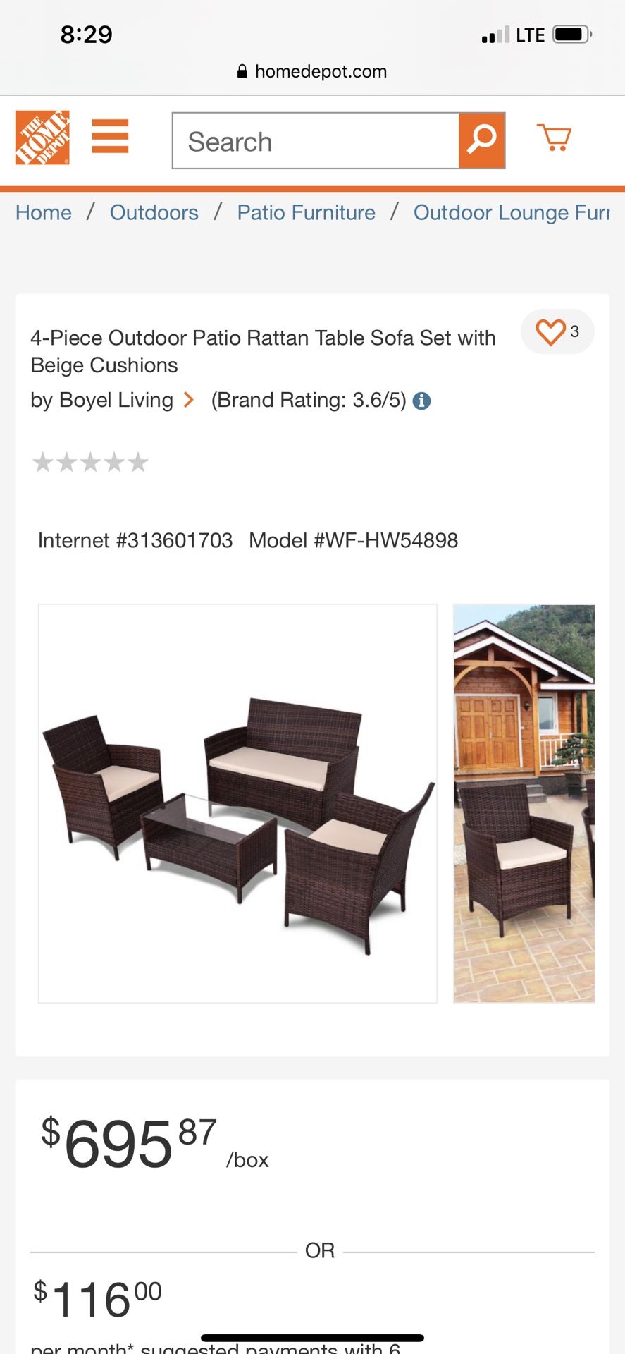 Home Depot Patio Table sofa set