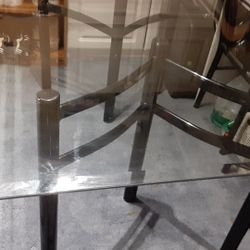 Glass table and chairs