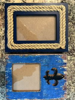 2 Blue Picture Frames