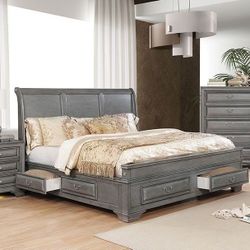 Queen Bed Frame  Dresser Mirror One Nightstand   Free Local Delivery   Check The Description