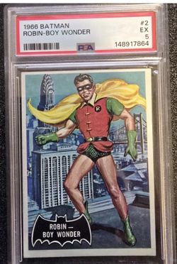 1966 BATMAN ROBIN-BOY WONDER PSA “5” REGRADE! NICER THAN A 5! HOT CARD RIGHT NOW