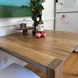 West Elm oak kitchen Table