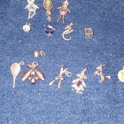 Silver/sterling 925 . 7 Pendants And 7 Charms All For 130.00 Or 10.00 Each